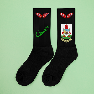 BERMUDA SOCKS (BLACK W/GREEN COUNTRY)