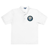 U.S.V.I. MEN'S POLO (WHITE ALIEN)